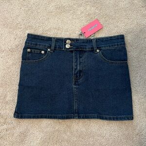 Edikted denim mini skirt